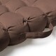 image 6 of Quilted Button Seat Pad Cushion Booster 100% Cotton Cover 45cm Square Gold