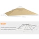image 7 of Outsunny 3 x 4m Gazebo Canopy Replacement Gazebo Roof Cover, Khaki