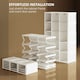 image 4 of HOMCOM Portable Wardrobe, Clothes Organiser with Hanging Rods, White 