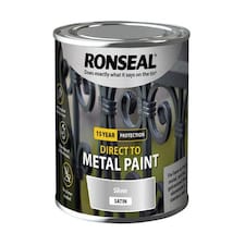 Ronseal - Direct to Metal Paint Silver Satin 250ml