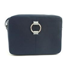 Eastern Counties Leather Womens/Ladies Helen Leather Handbag - Navy/Grey - One Size | Blue