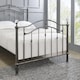 image 4 of 5ft King Size Black nickel, crystal ball and black nickel traditional metal bed frame bedstead, victorian, antique, ornate
