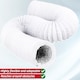 image 4 of SPARES2GO Vent Hose for Logik Air Con PVC Aluminium Foil Insulated Portable Air Conditioner Duct Outlet Pipe (5" x 2.5m)