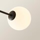 image 5 of ValueLights Darla Black Frosted Globe Bathroom Ceiling Light | Black