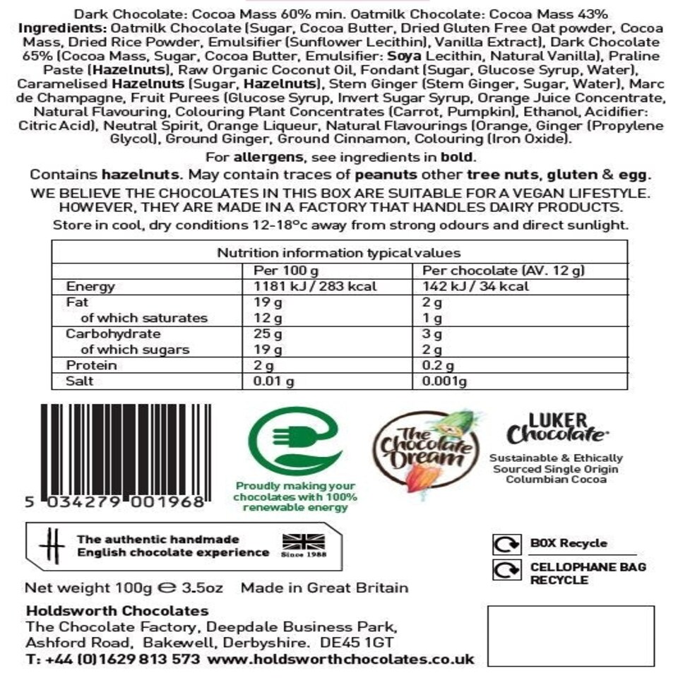 image 1 of Holdsworth Chocolates Bee Friendly Treat Bag | 100g