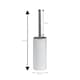 image 2 of Showerdrape Alto White Toilet Brush & Holder | White | 1