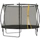 image 1 of SPORTNOW 8ft Trampoline with Enclosure Net, Spring Cover, Black