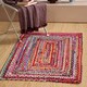 image 2 of SUNDAR Area Rug Braided with Recycled Fabric - L60 x W90 - Multicolour Multi