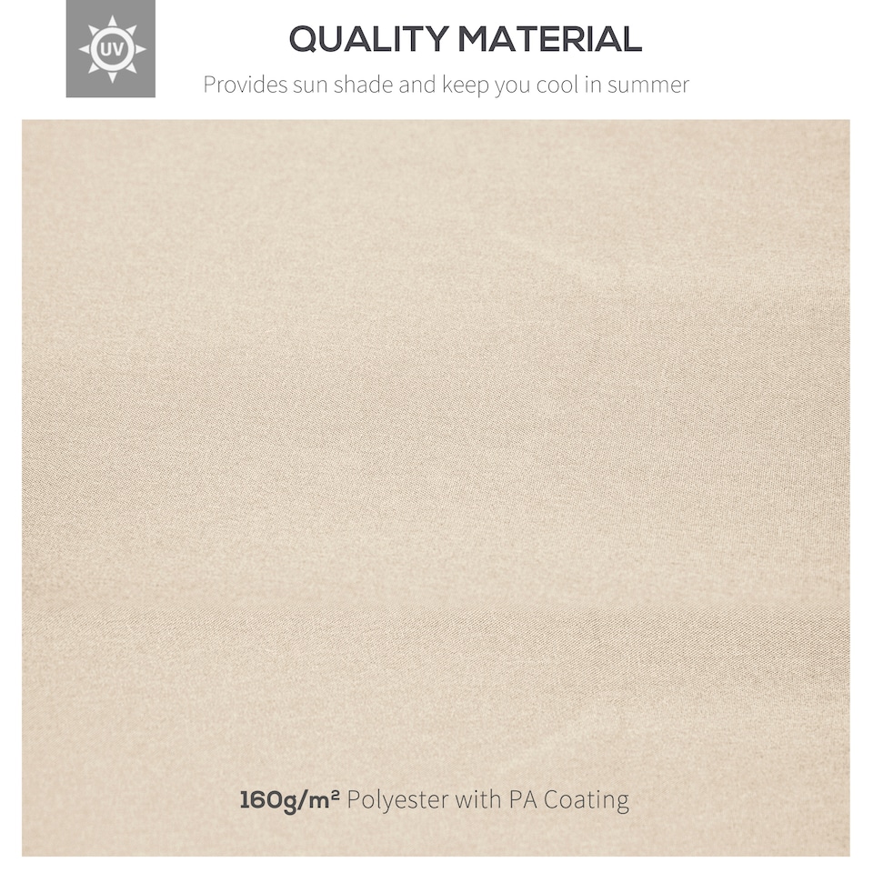 image 1 of Outsunny Gazebo Canopy Replacement Cover 3m x 3m 2 Tier Roof Top