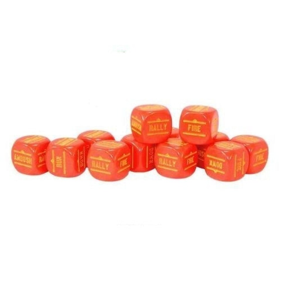 Bolt Action Orders Dice - Red (12)