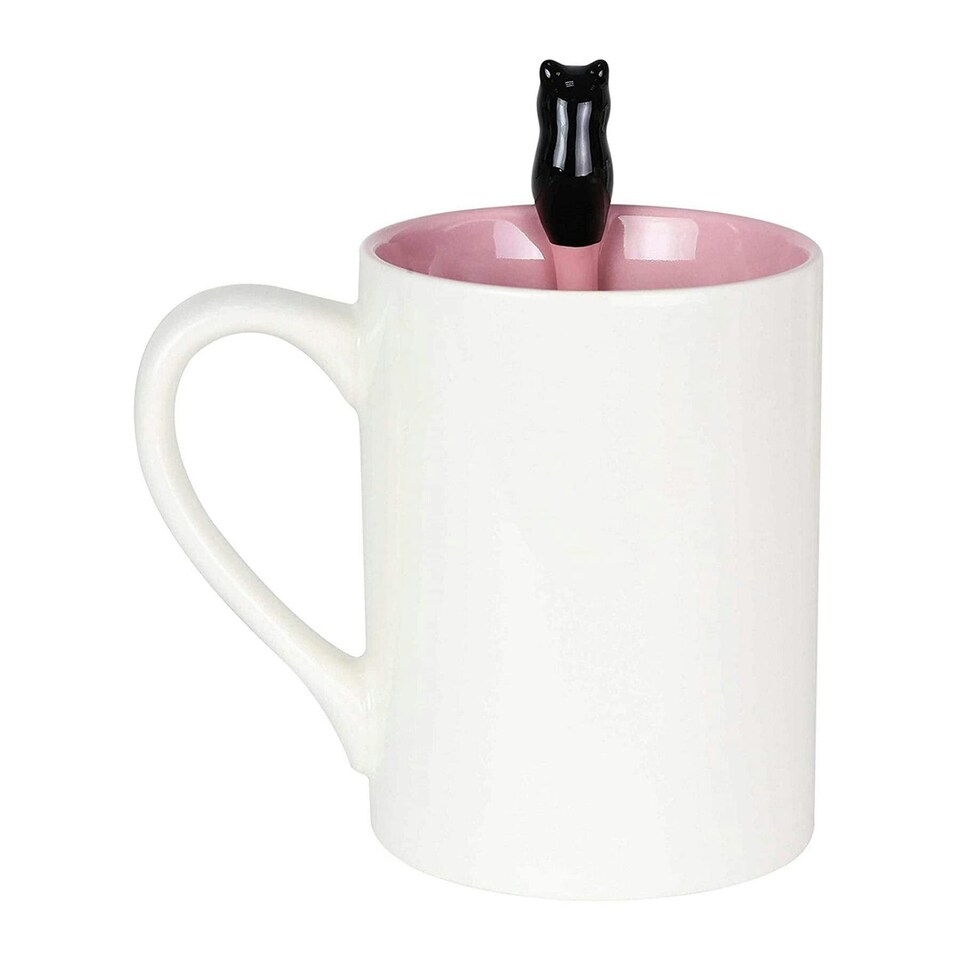 image 1 of Our Name Is Mud Ceramic Mug Kit-Tea Cat 454ml | White | 1