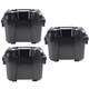 image 3 of 3 x 31 Litre Black Bunker Storage Trunks For Tradesman & Handyman Black