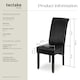 image 6 of Dining Chair - ergonomic seat shape, high backrest, padded, faux leather - Set of 4 Black