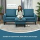 image 4 of HOMCOM 3 Seater Corner Sofa Couch Settee with Chaise Lounge, Blue 