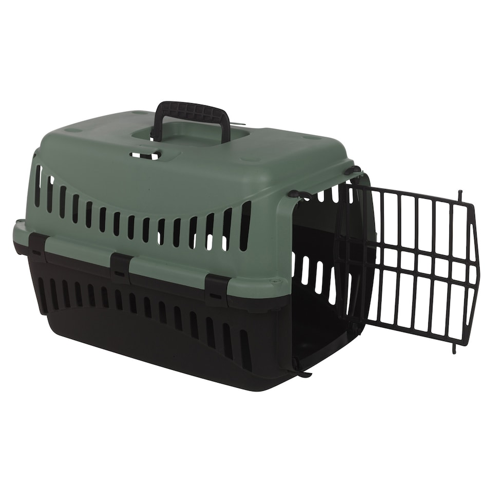 image 1 of Dog Pet Carrier Transporter Cage 46x31x32cm | Grey | Not provided | 1