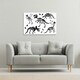 image 2 of Stylish Dinosaur Silhouettes (Canvas Print) 61 x 91 x 4cm