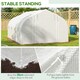image 8 of Outsunny 4 x 3(m) Walk-in Tunnel Greenhouse, Roll Up Sidewalls, Mesh Door