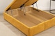 image 3 of 4ft Small Double Lift Up Ottoman Mustard Plush Chesterfield Bed Set Headboard and Mattress