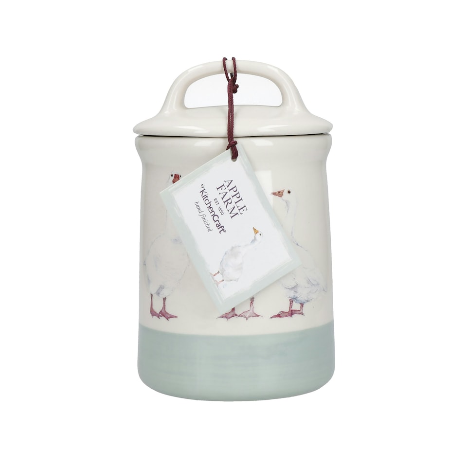 image 1 of Apple Farm Sugar Canister Geese Stoneware 700ml