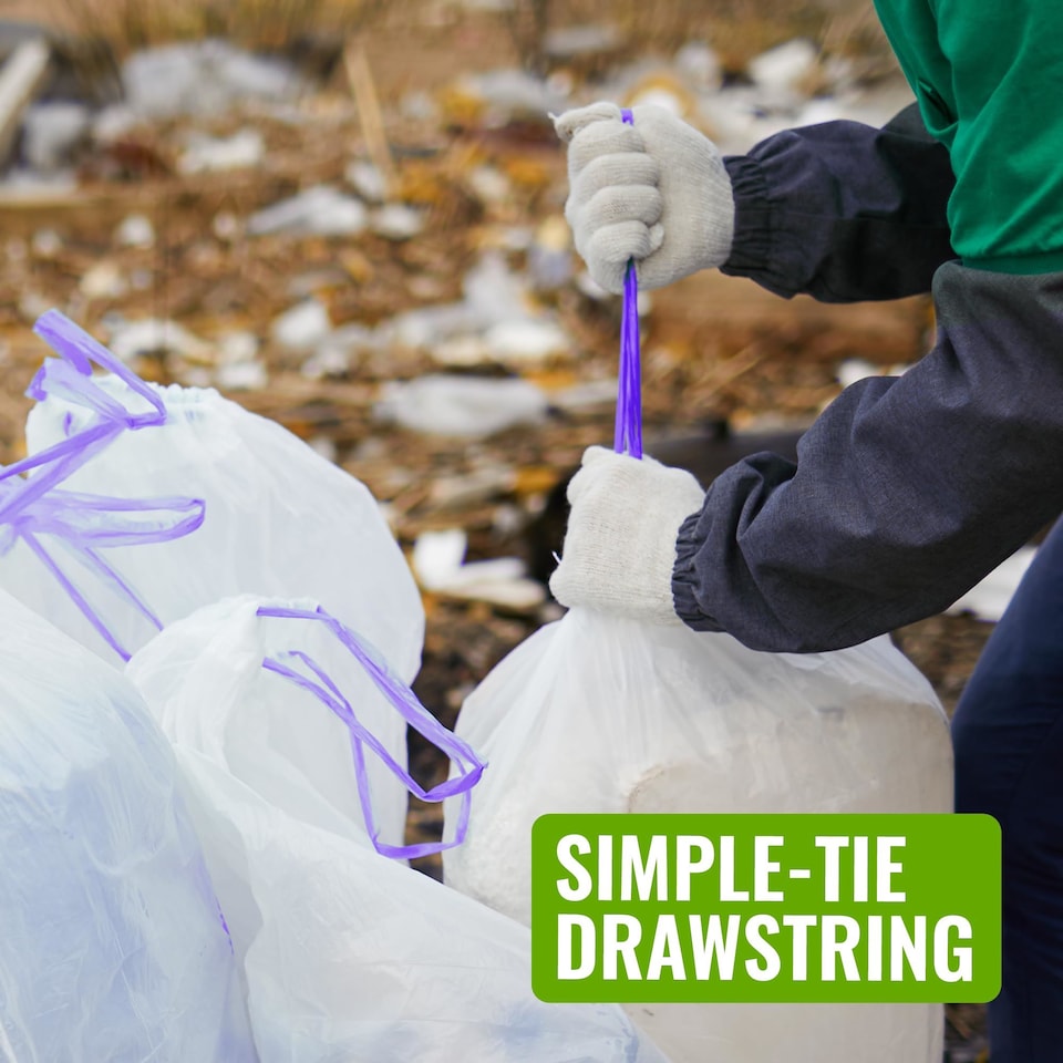 image 1 of Ecobag Lavender Scented Kitchen Drawstring Bin Liners Extra Strong Odour Control