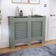 image 3 of Vida Designs Milton Radiator Cover Painted MDF Slatted Cabinet, Grey, 111cm