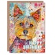image 1 of Dog Lover Yorkshire Terrier Fun Colourful Portrait Birthday Card