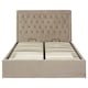 image 5 of Interiors By Premier Classic Mink Velvet Double Ottoman Bed, Elegant Button Tufted Bedroom Bed, Ottoman Stud Detailed Bed