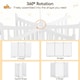 image 5 of Yaheetech 3-Panel Pet Puppy Fence with Two Support Feet, 50 × 90.5 cm White