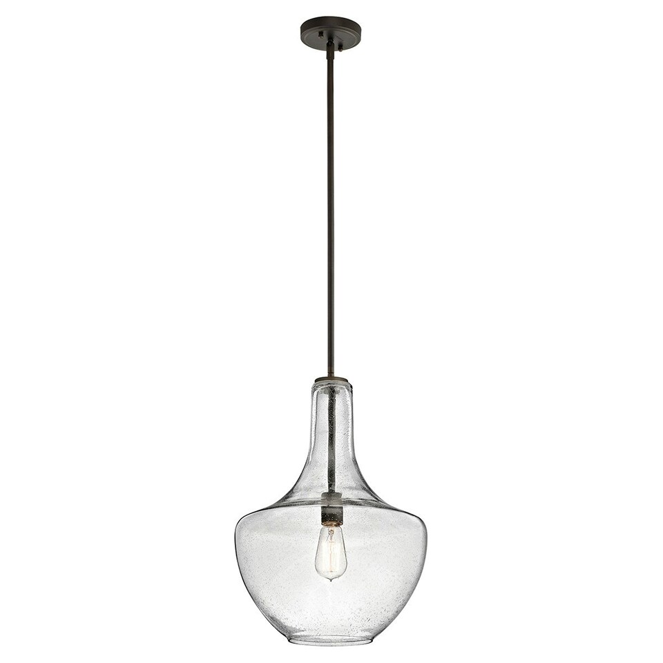 image 1 of Everly 1 Light Medium Dome Ceiling Pendant Light Bronze, E27