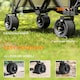image 5 of Outsunny Folding Garden Trolley, Cargo Traile on Wheels, Collapsible Camping Trolley, Outdoor Utility Wagon with Steel Frame and Oxford Fabric, Green