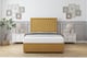 image 1 of Sloomy Somerset Mustard Plush Divan Bed With Mattress 4 Drawers With 26" Strutted Headboard 5' King | Gold | Mustard | King | 1
