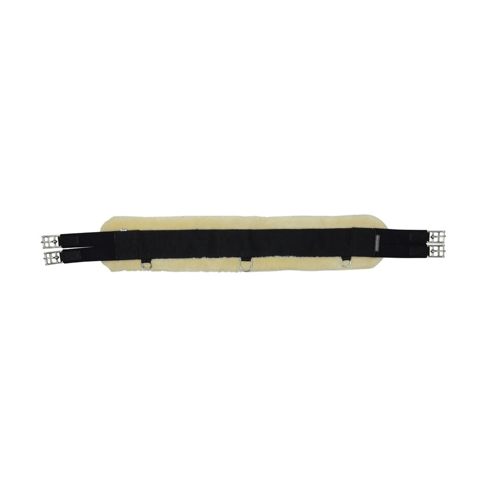 HyCOMFORT Faux Fur Horse Everyday Girth - Natural/Black - 56in