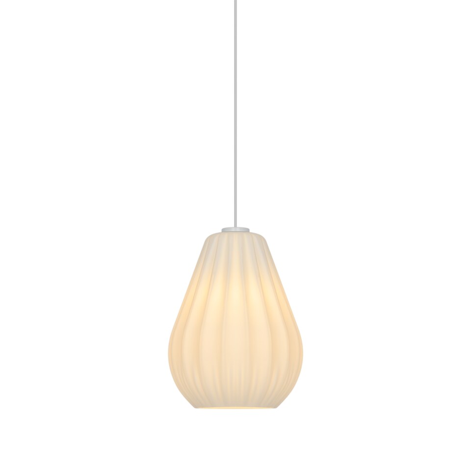 image 1 of Nordlux Sallino Indoor Pendant Light White Glass E27 Diffused - Mains Powered, IP20