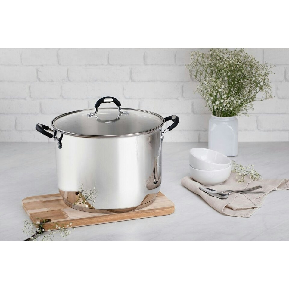 image 1 of Tramontina Stainless Steel Stock Pot 28cm (11.4l)