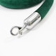 image 3 of Dark Green Velvet Rope with Chrome Hooks