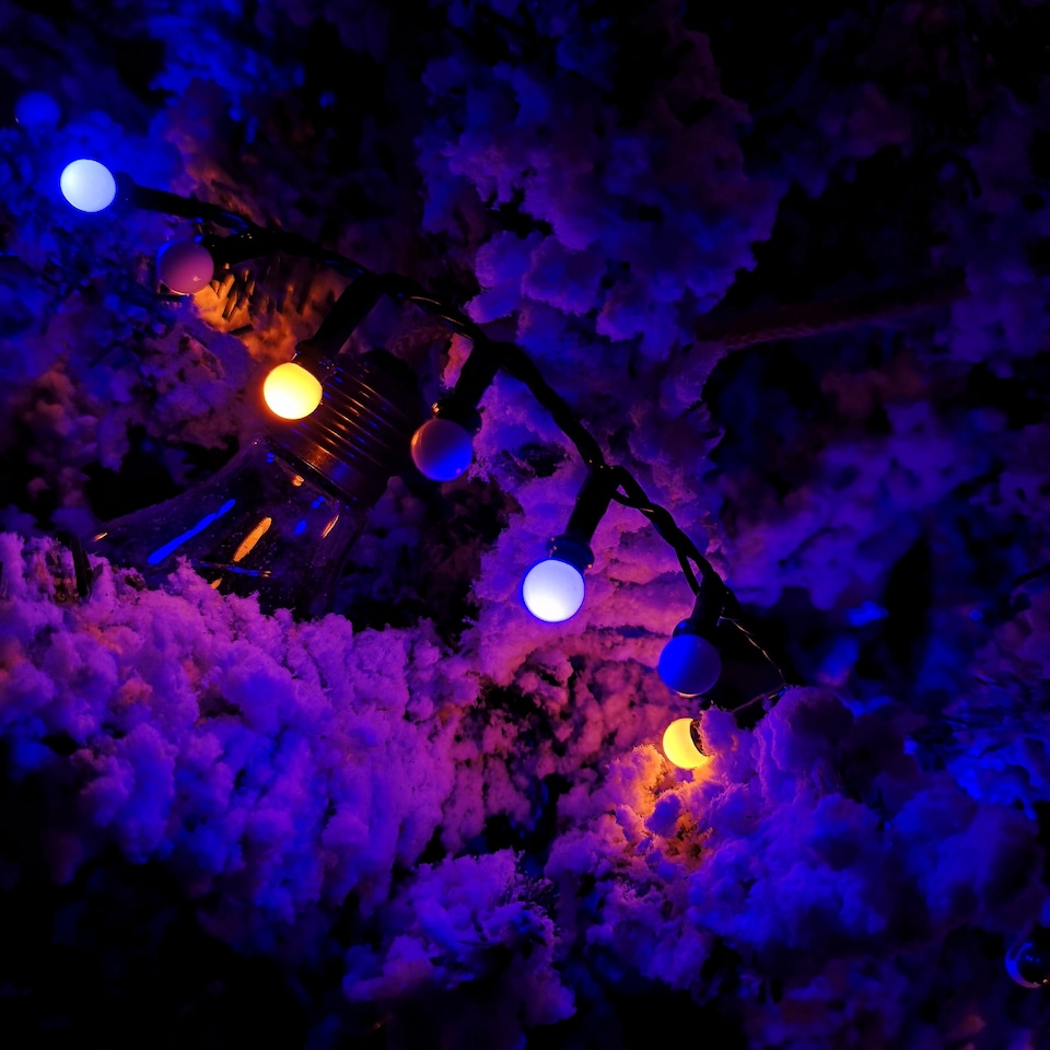 image 1 of 3.75M 150 LED Frosted Berry Christmas Cap Lights in Rainbow with Timer Indoor or Outdoor