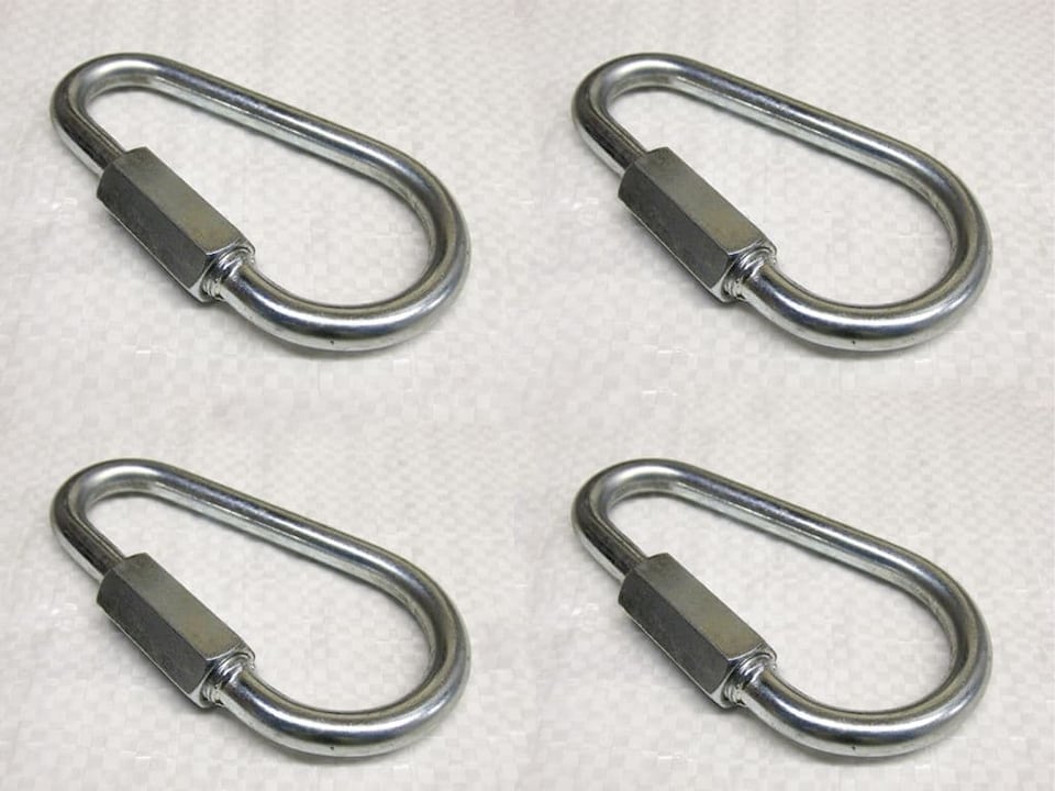 Pear Shaped Quick Link 10MM Zinc Plated X4 (Repair Secure Attach Rope)