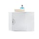 image 1 of Elegant Brands Salcombe White Wooden Bathroom Corner Cabinet White