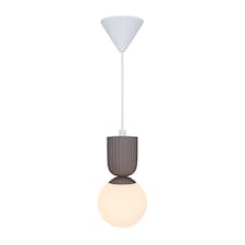 Nordlux Sadie Indoor Pendant Light Brown Ceramic E14 Ribbed - Mains Powered, IP20