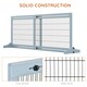 image 5 of PawHut Adjustable Wooden Pet Gate Freestanding Dog Barrier for Doorway, Grey