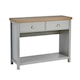 image 8 of Console Table 2 Drawer Telephone Table Metal Handles Hallway Storage | Grey