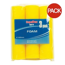 SupaDec Roller Refills (Pack of 3) - Yellow - 9in