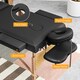 image 8 of HOMCOM Foldable Massage Bed with Beech Wood Legs Face Cradle Armrests Black Black | Natural Wood