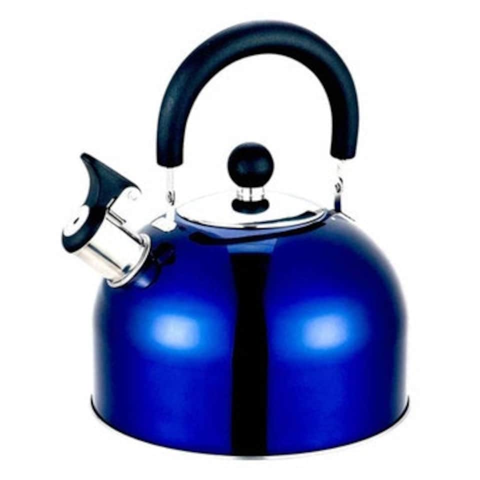 image 1 of 2 Litre Stainless Steel Whistling Kettle (Blue)