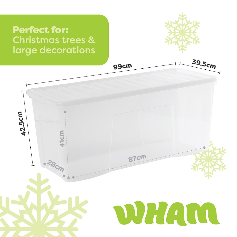 image 1 of Wham Festive 3-Piece Christmas Storage Set | Clear