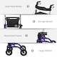 image 8 of HOMCOM Rollator Walker with Seat, Backrest, Bag, All-terrain Wheels