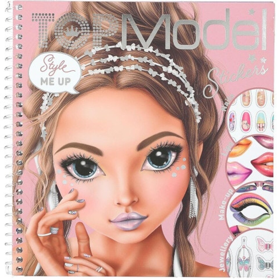 Topmodel Style Me Up Face Glitter Queen Sticker Book Tesco Groceries