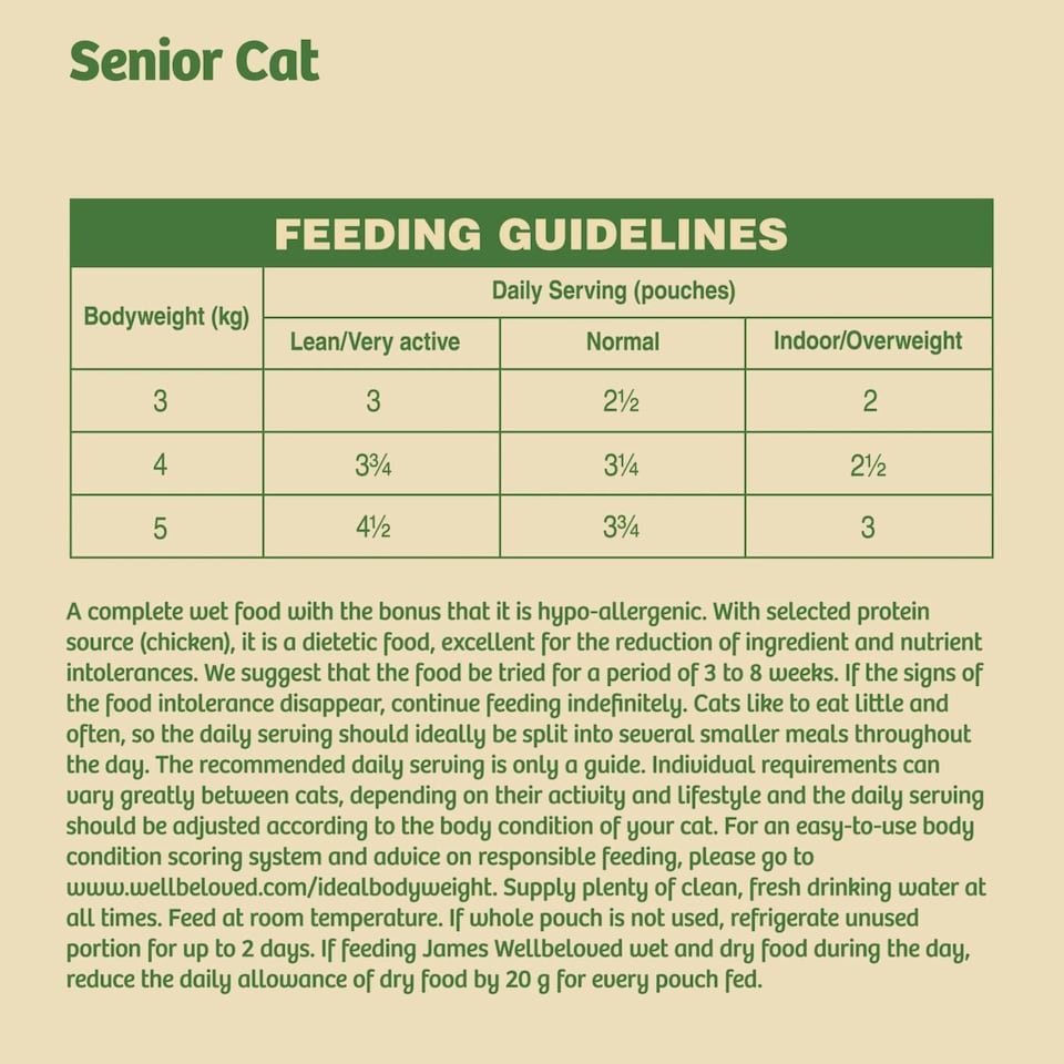 image 1 of James Wellbeloved Grain Free Senior Cat Wet Food Chicken Jelly 12x85g
