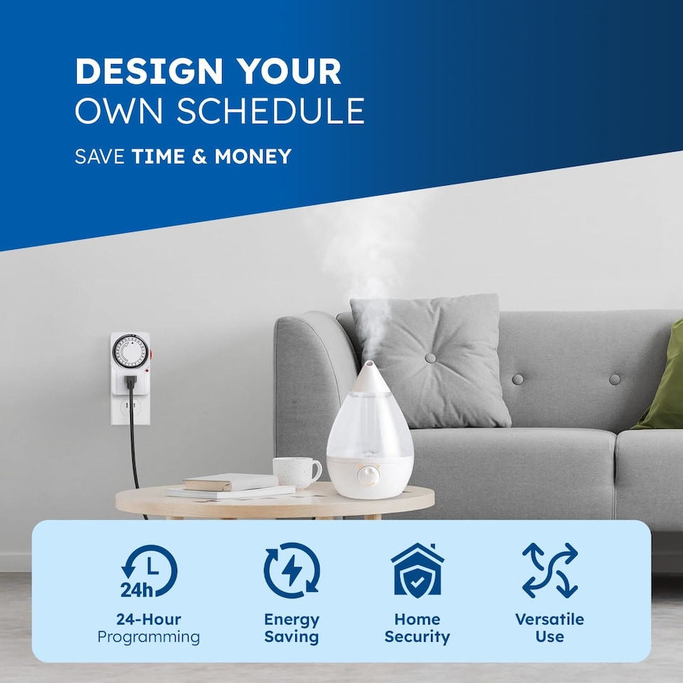 image 1 of Desiretech Plug In 24 Hour Segment Timer Switch for Mains Sockets