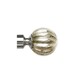 image 2 of 25-28mm Dynasty End Satin Silver Metal Curtain Pole Set 200 - 380cm Silver | Silver